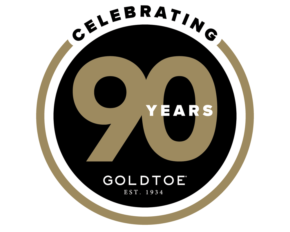 Logo du 90e anniversaire de GOLDTOE.